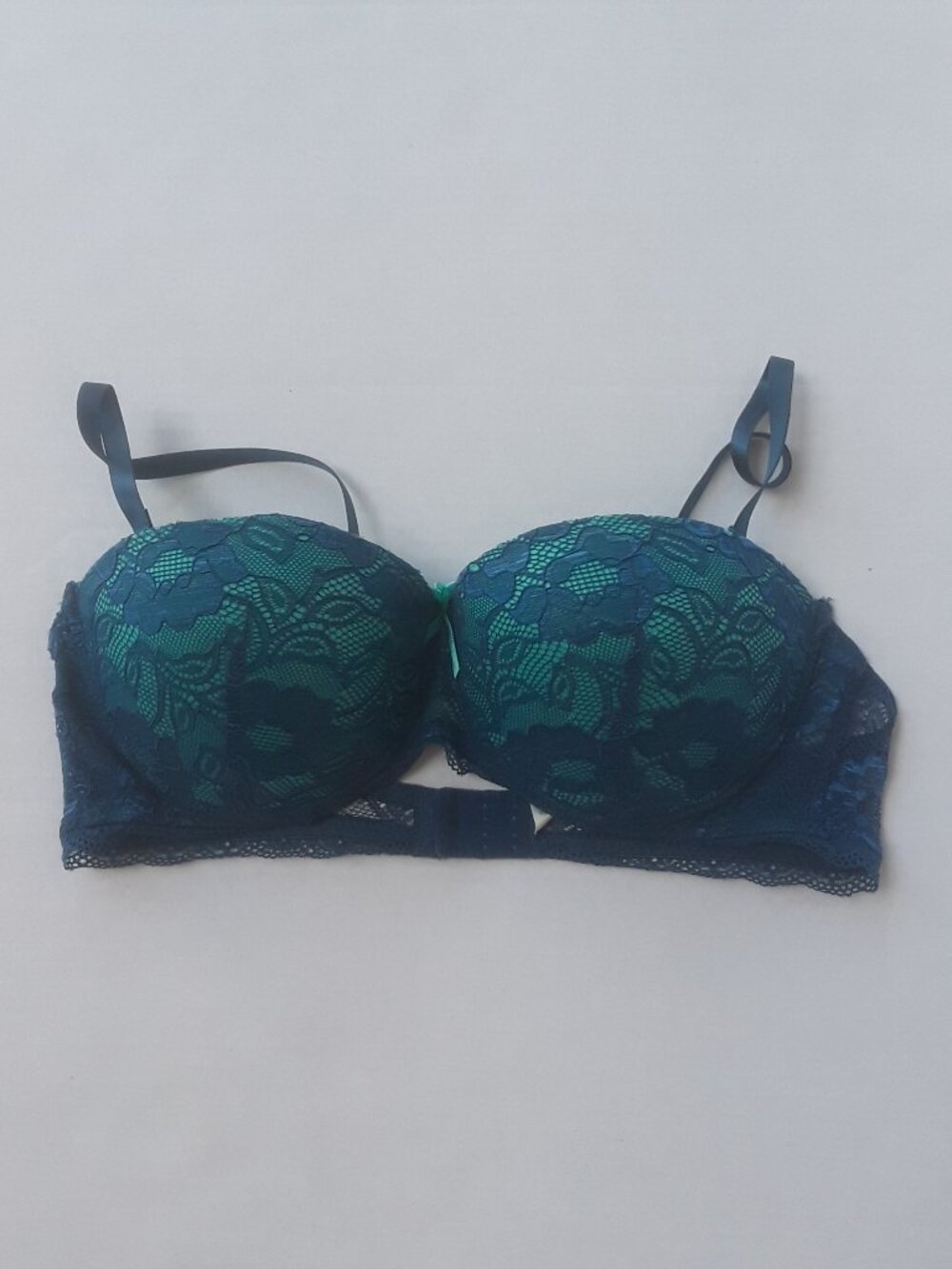 Green lacy push-up bra size 38C